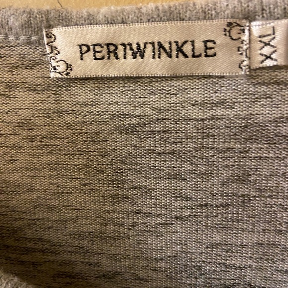 Periwinkle grey 3/4 sleeve sweater with black gems - XXL - NWOT - Picture 5 of 9